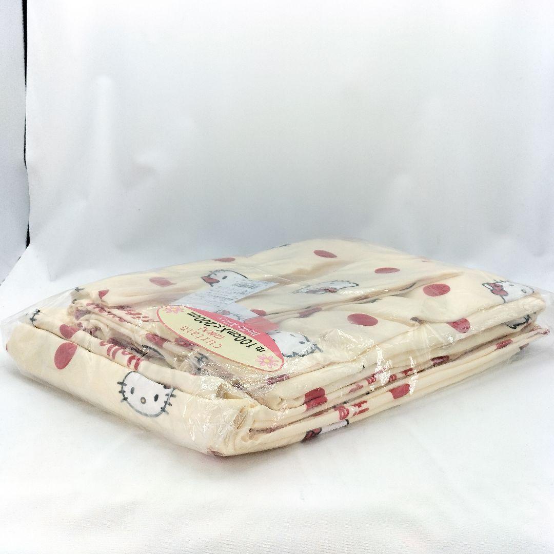 未使用 サンリオ ハローキティ カーテン イエロー 2011年 100×200