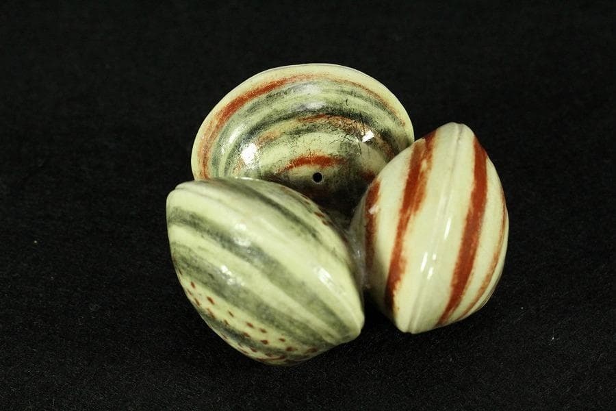 茶道具 三蛤 蓋置 共箱 雛祭り(K-LC868)