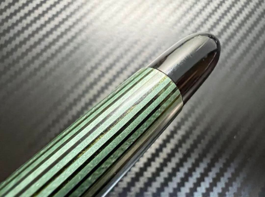 完動品 ペリカン 140 万年筆 グリーン 緑縞 OB 斜太字