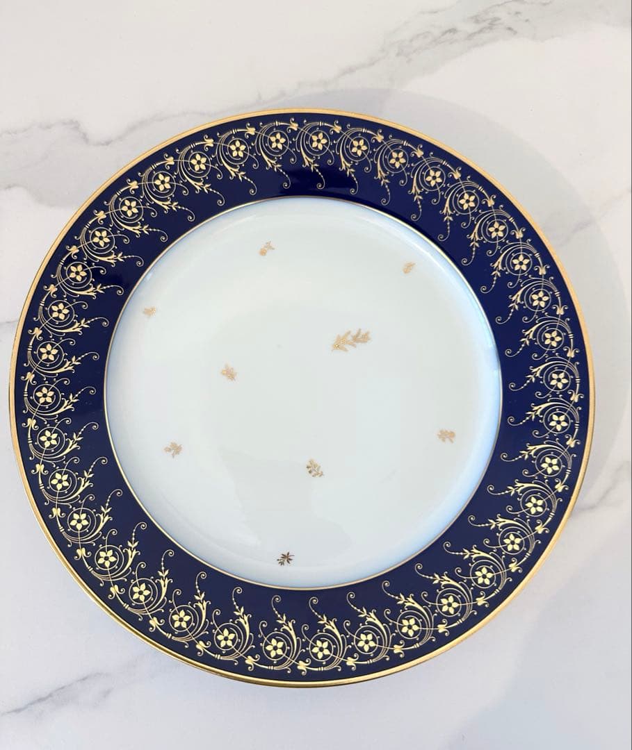 未使用　セーブル　SEVRES 箱付き　ファットブルー　ディナー皿　ヴィンテージ