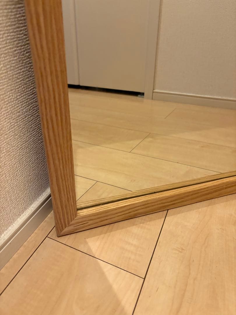 カントリー調 オーク材フレーム ウォールミラー カナディアン/アンティーク