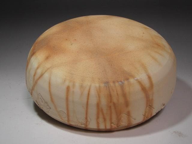 ★楽助　焼き締め灰器・焙烙　数印　堀内流　十二代　兼中斎(宗完)の花押★x600