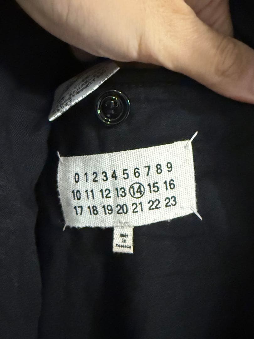 マルジェラ　八の字レザーライダース　44 ブラック