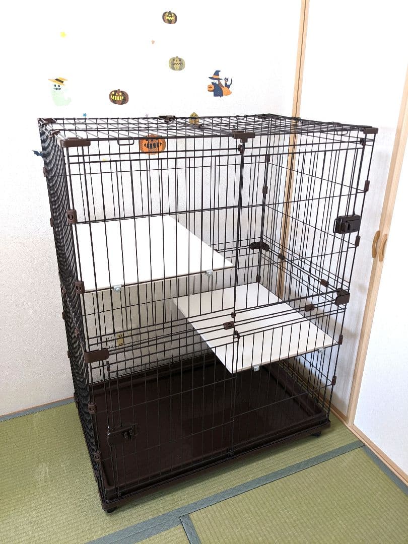 アイリスオーヤマ 猫用 コンビネーションサークル ケージ 棚付き