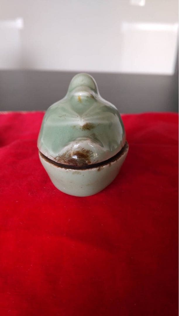 古伊万里　鳥青磁香合