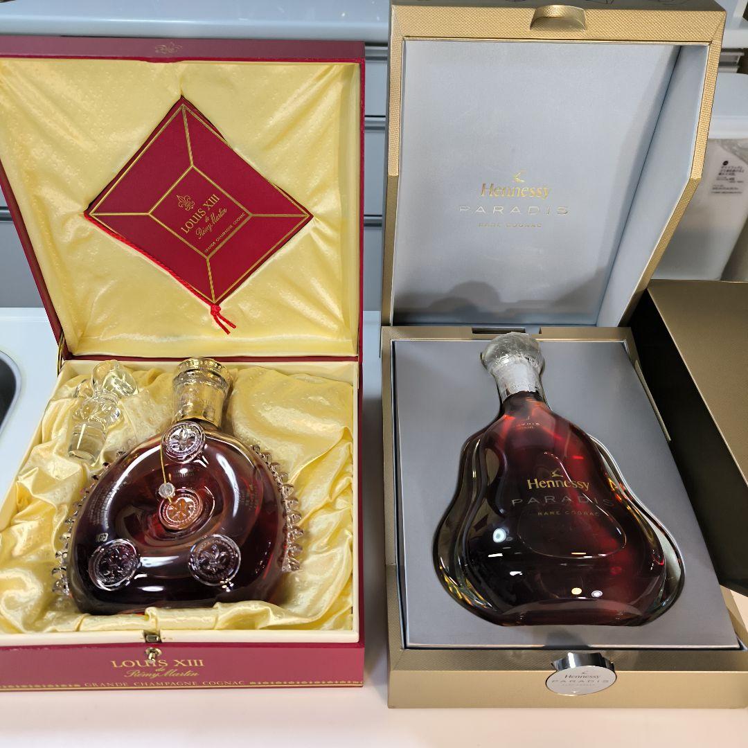 ヘネシー パラディス（専用箱）,ルイ１３世（専用箱)ので2本セット（訳あり）