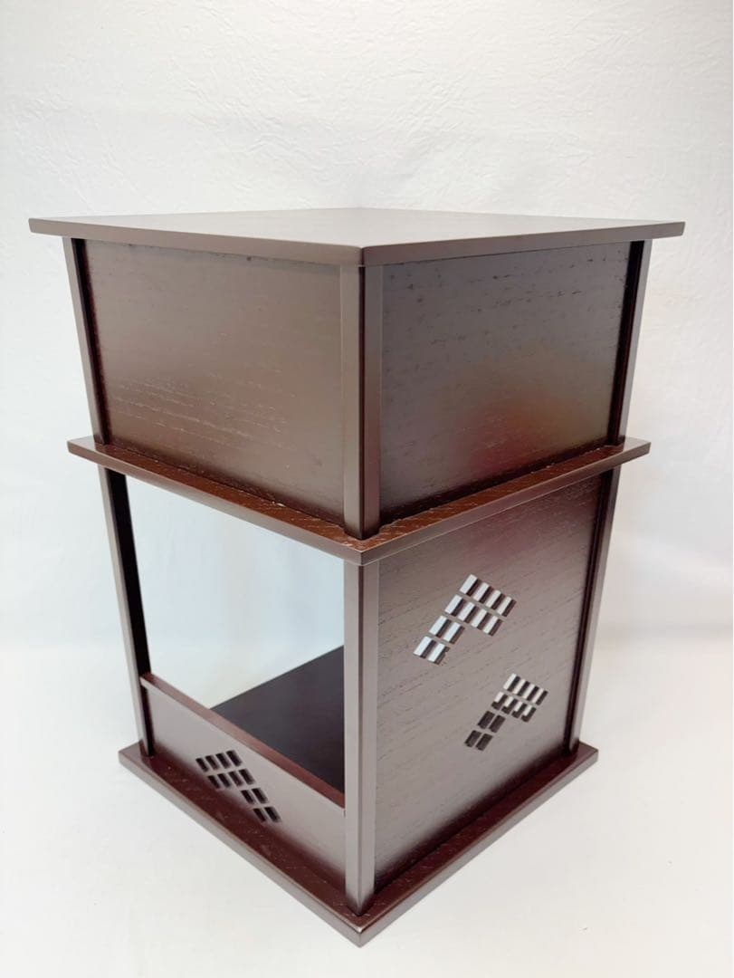 ほぼ未使用 茶道具 秀斎作 淡々斎好み 徒然棚 溜塗 組立式 元箱