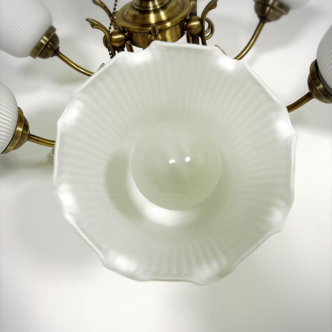 【美品 動作良好】KOIZUMI 6灯 アンティーク調 シャンデリア