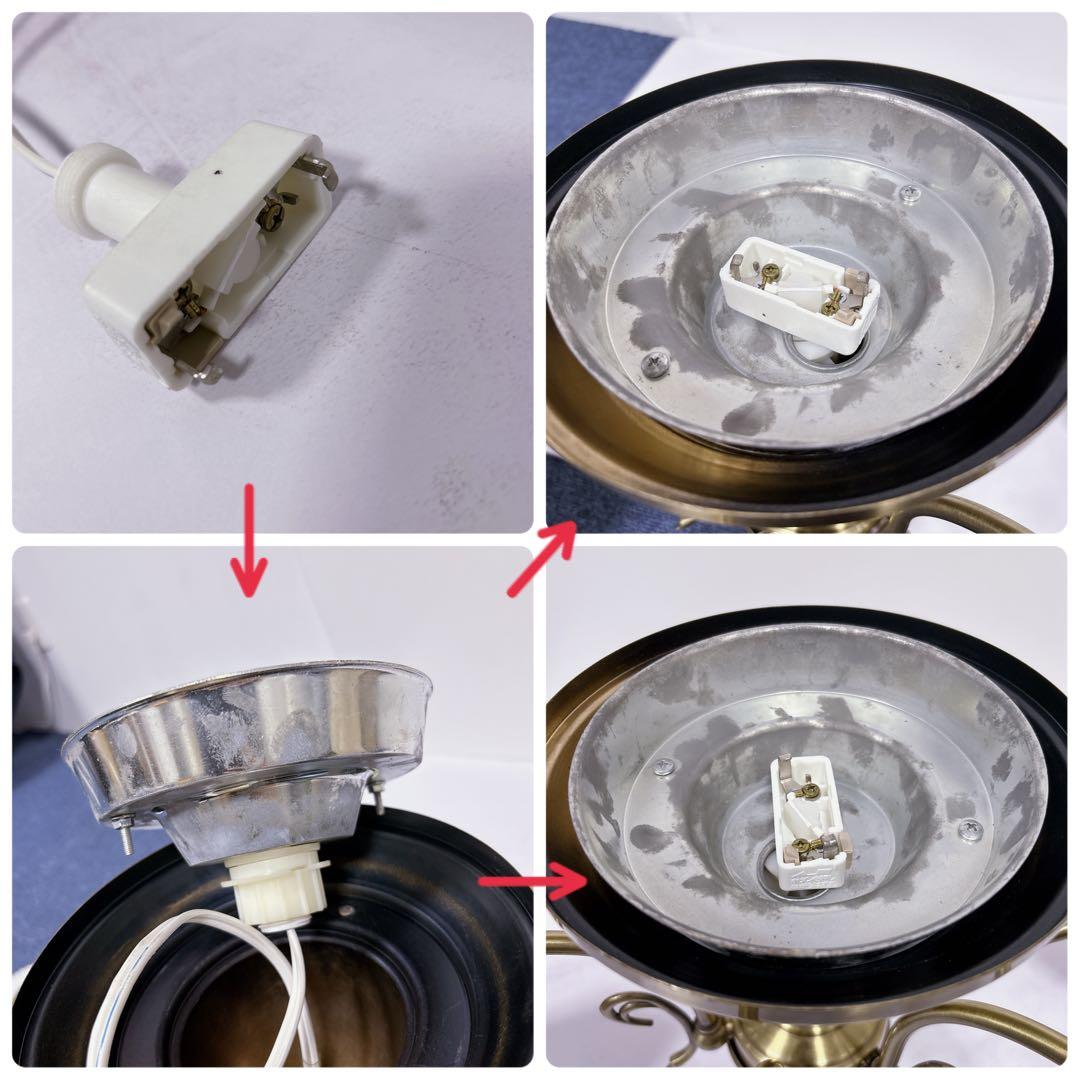 【美品 動作良好】KOIZUMI 6灯 アンティーク調 シャンデリア