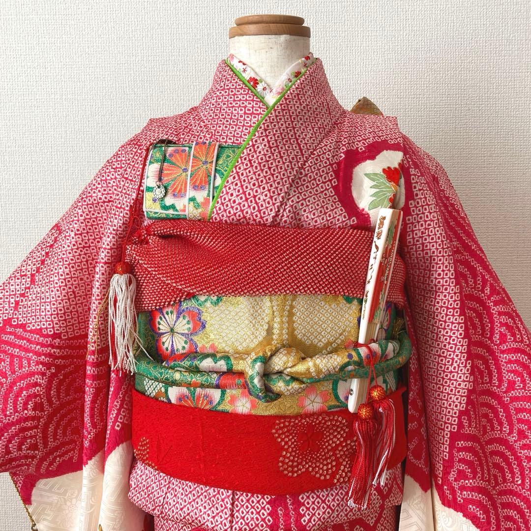 mii0387様⭐︎七五三　正絹　絞り　着物セット　7歳