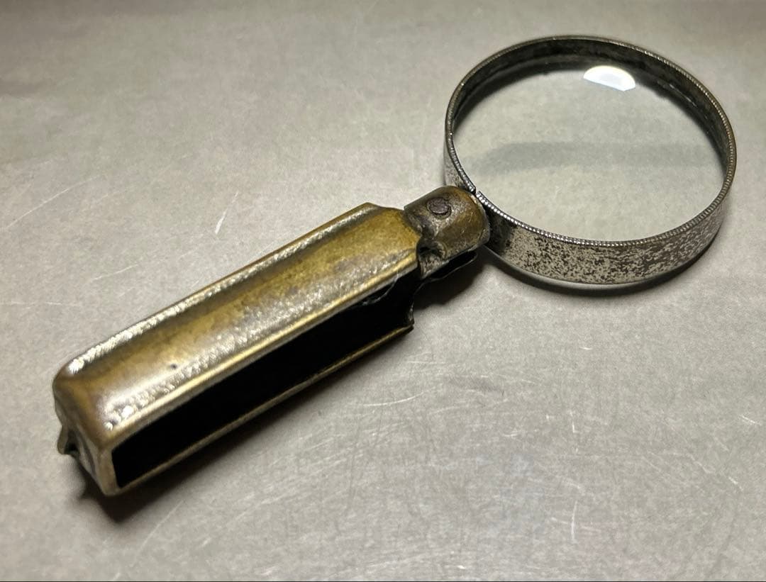 アンティーク コンパクト虫眼鏡