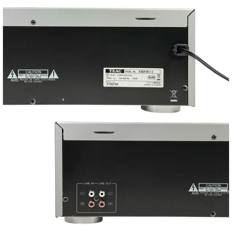 優良美品 TEAC ダブルオートリバースカセットデッキ W-890RMK2-S