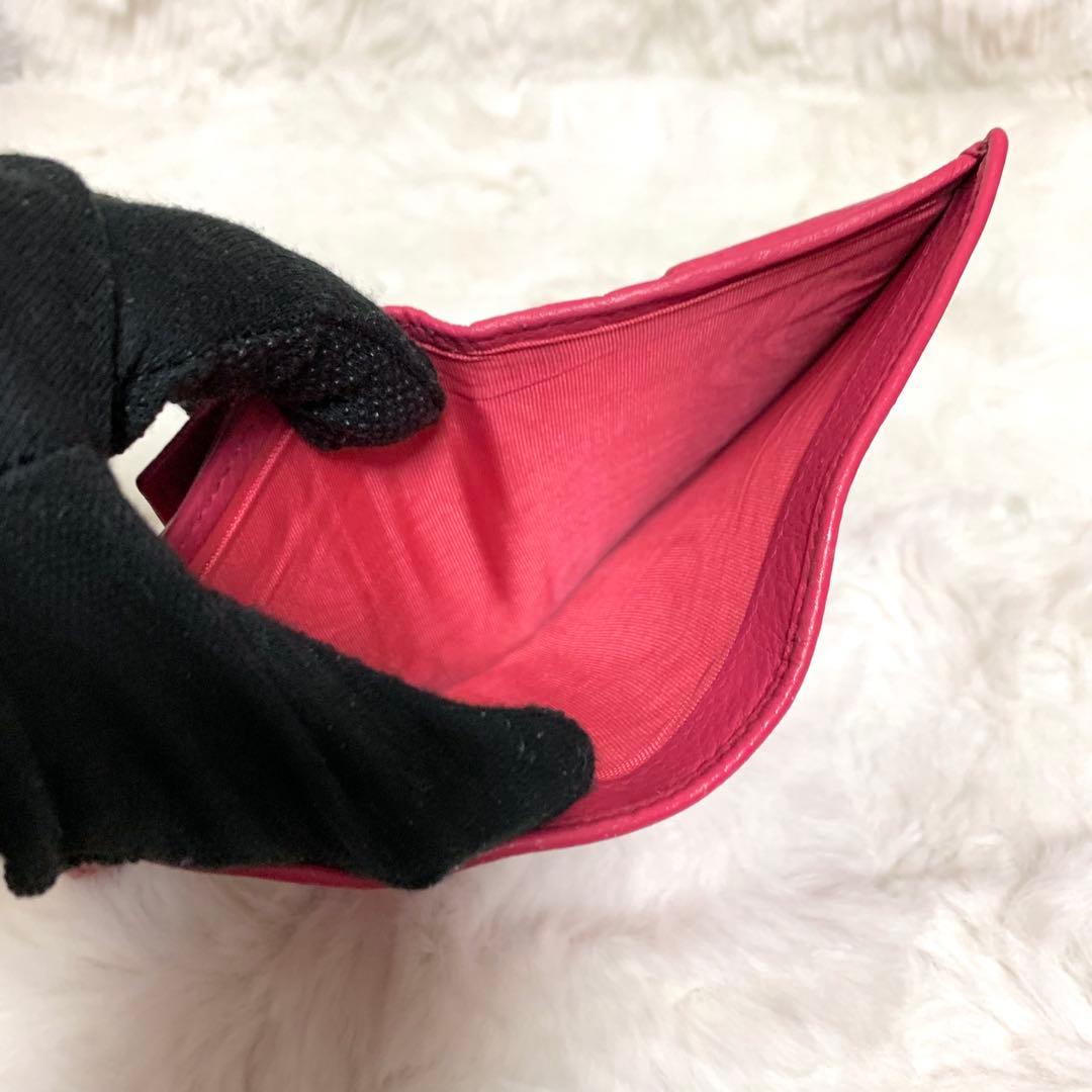 yyytPRADAプラダ　２つ折り財布　サフィアーノレザー　ピンク