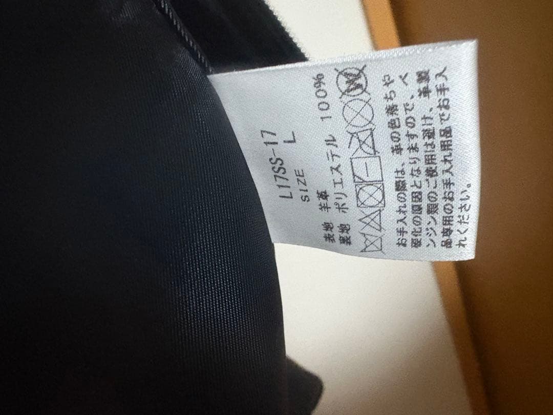 【本革】LIDNM 黒レザーシングルライダースジャケット　Lサイズ