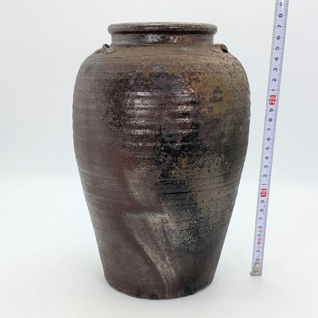 備前焼 三耳壺 三耳壷 花器 フラワーベース つぼ 花瓶 花生 花入 金彩