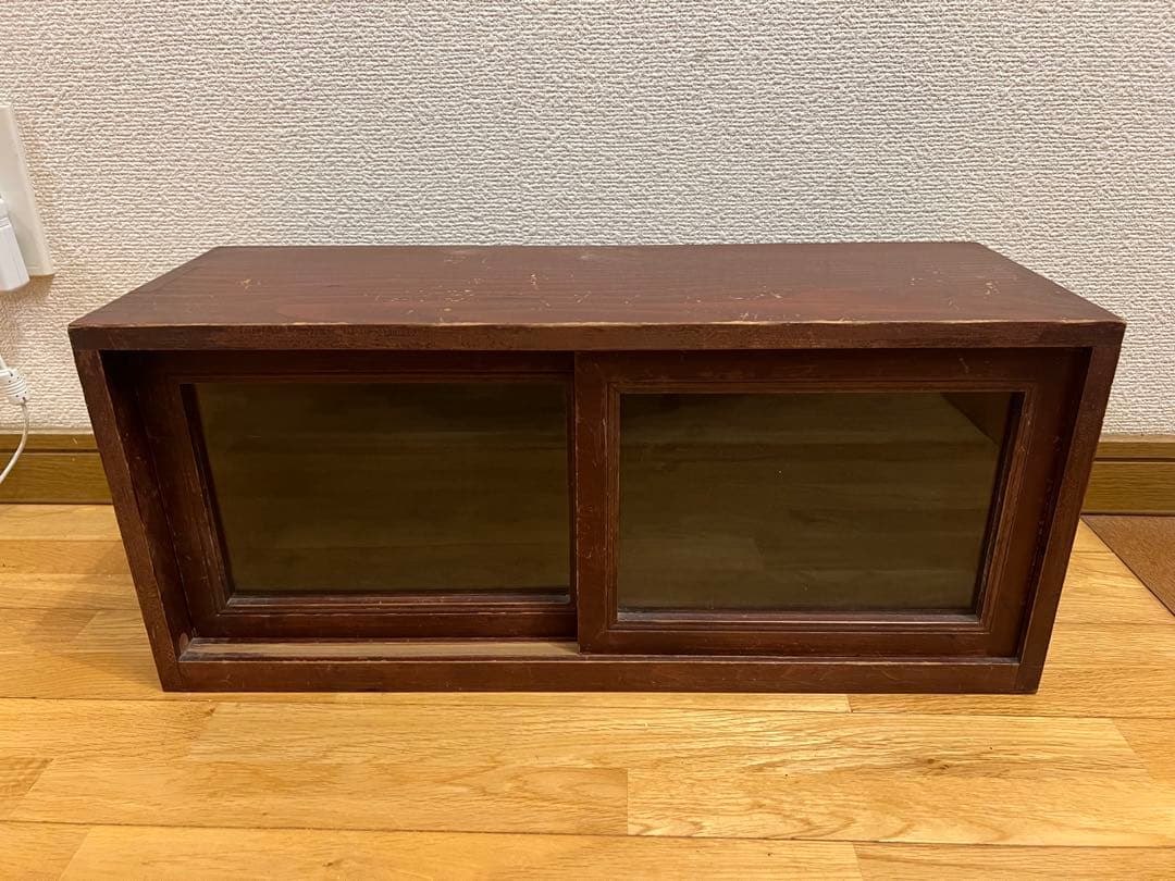 戸棚　食器棚　木製スツール アンティーク　家具　古道具　昭和レトロ　レトロ雑貨