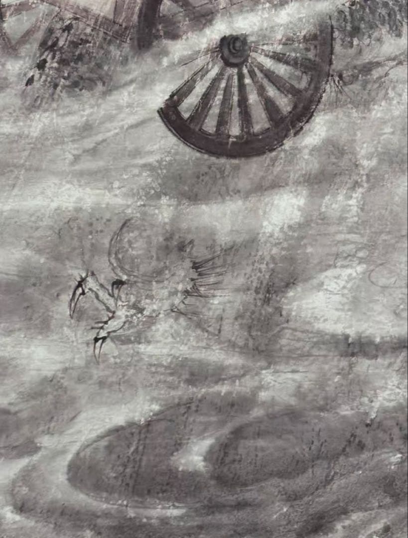 【12月限定価格】傅抱石《雲中君》中堂画｜掛け軸・実物撮影