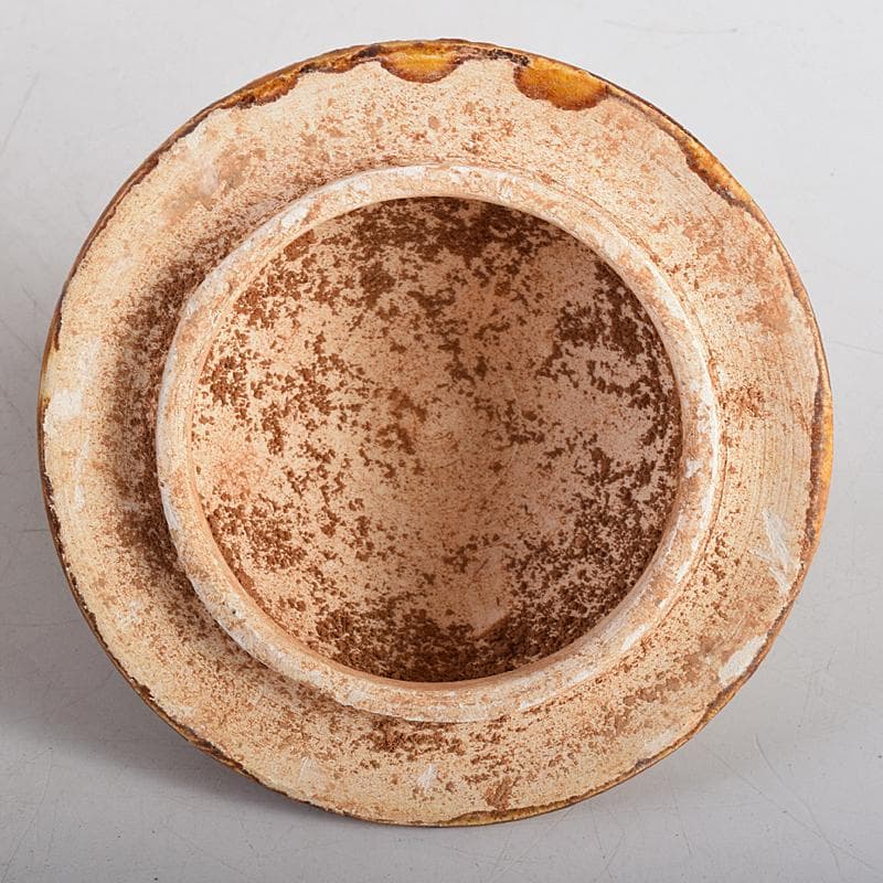 中国　唐三彩　獅子摘　双耳壷　C　R8549B