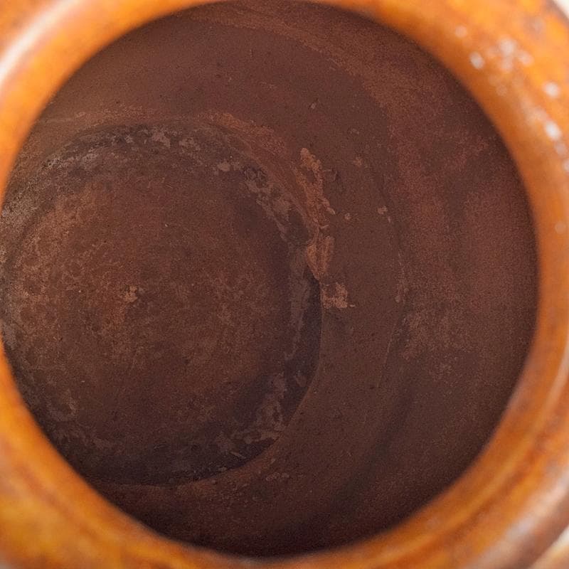 中国　唐三彩　獅子摘　双耳壷　C　R8549B