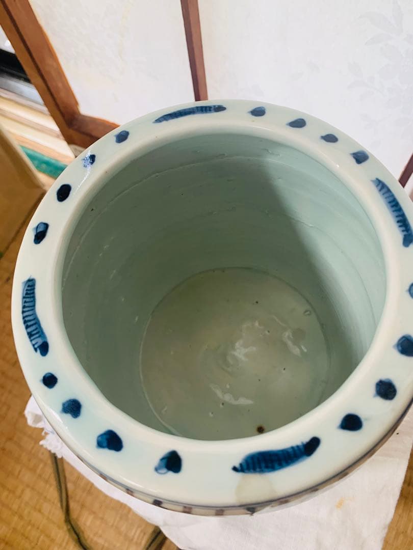 中国清時代染付水指(箱付き)