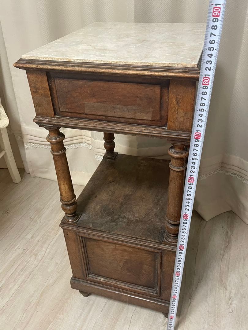 アンティーク　キャビネット　サイドテーブル　大理石　ヴィンテージ