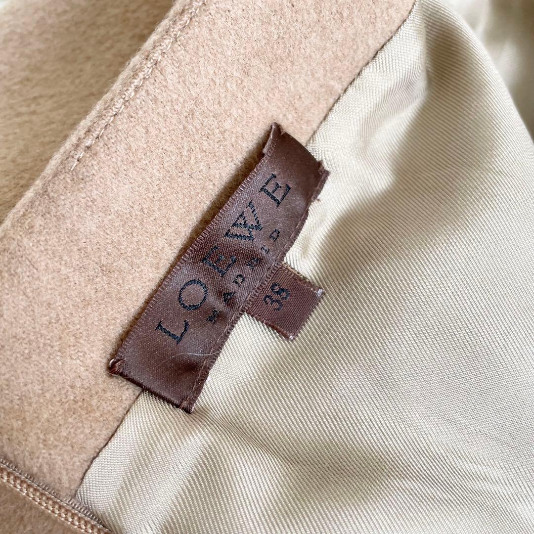 LOEWE ロエベ スカート タイト 膝丈 キャメル38サイズ