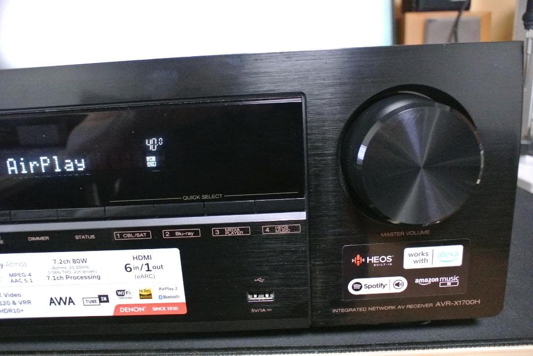 DENON AVアンプ AVR-X1700H 動作確認済み 付属品付き