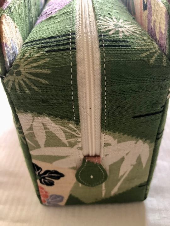 菊と梅柄の利休バッグ