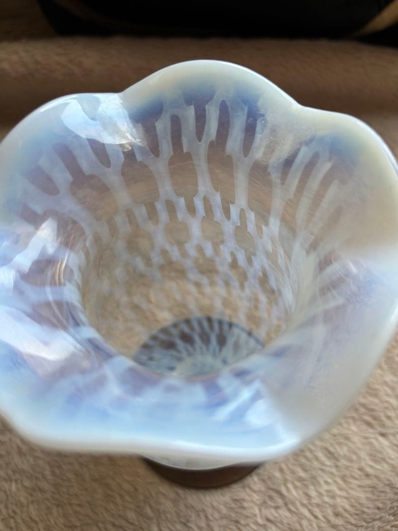 大正　和ガラス　なつめ型　水玉紋様　氷コップ　浪漫　パフェ　骨董　セット　希少