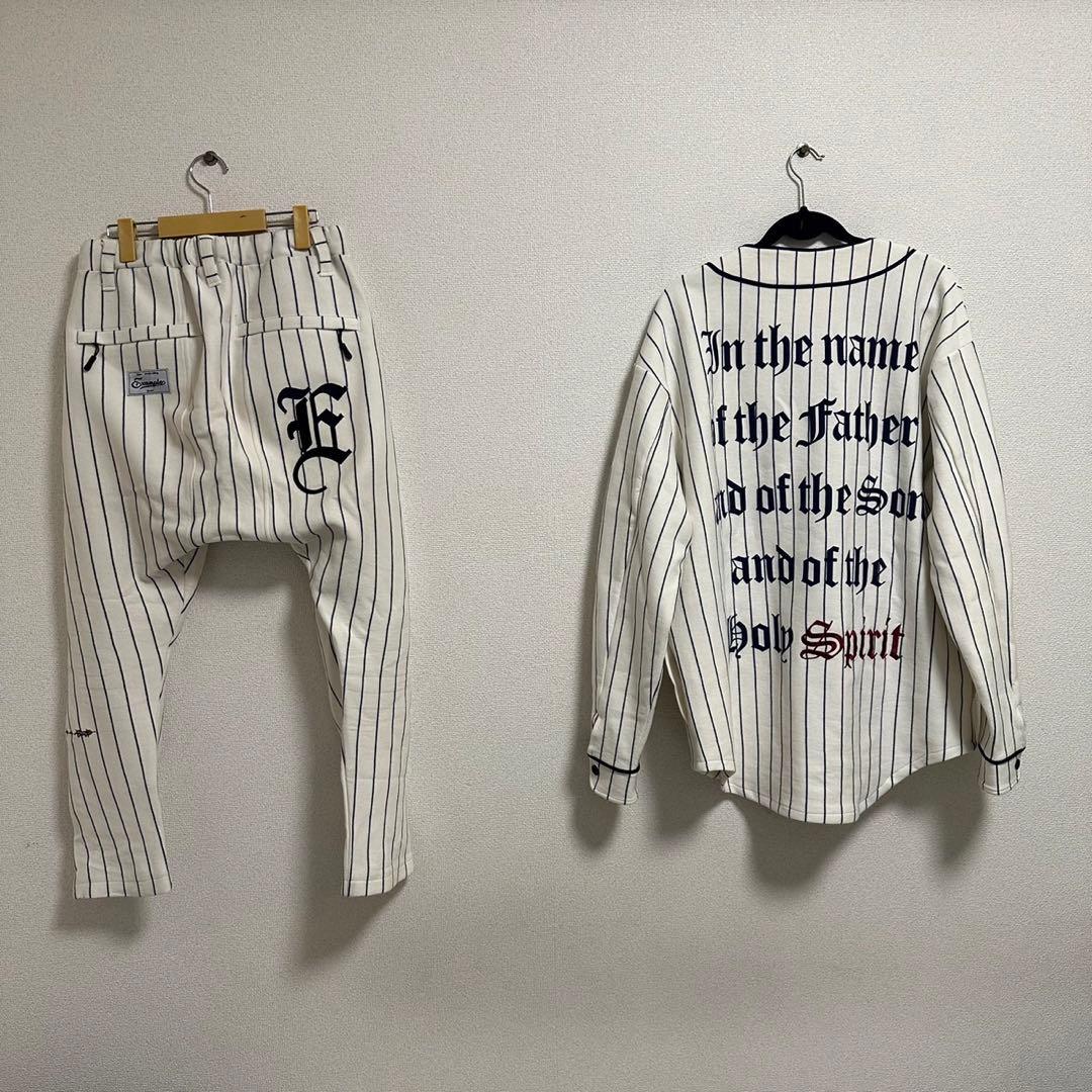 EXAMPLE ベースボール　セットアップ　サルエルパンツ　ゲームシャツ