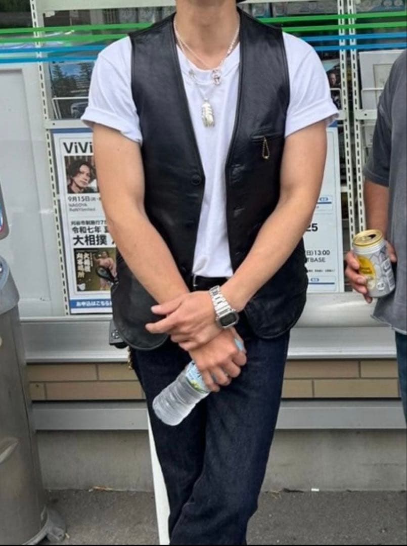 最終値下げ‼️WESTRIDE CYCLE TOGS レザーベスト 36