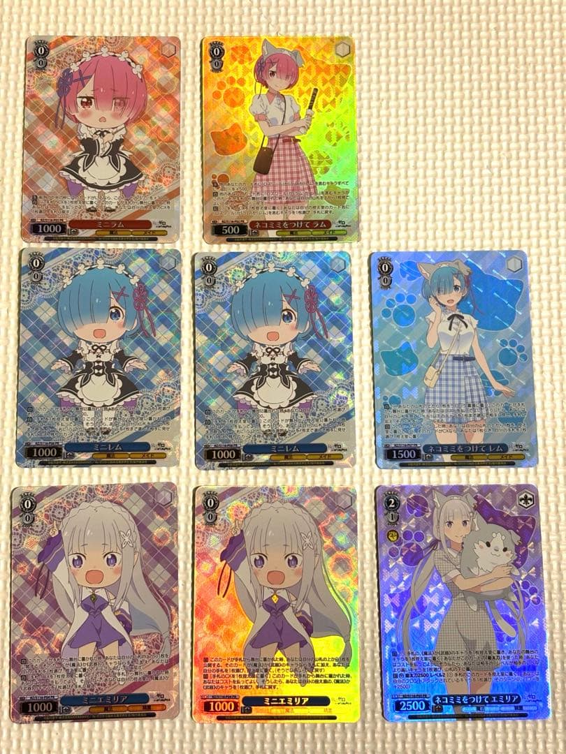 ミニレム　ミニラム　ミニエミリア　ネコミミをつけて　ヴァイスシュヴァルツ　リゼロ