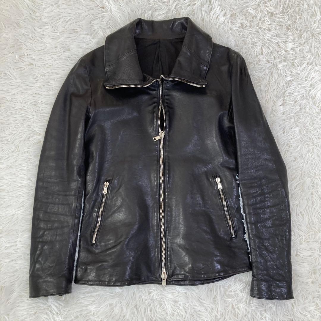 STRUM ストラム　馬革　レザーライダース　ホース　元バックラッシュ　黒