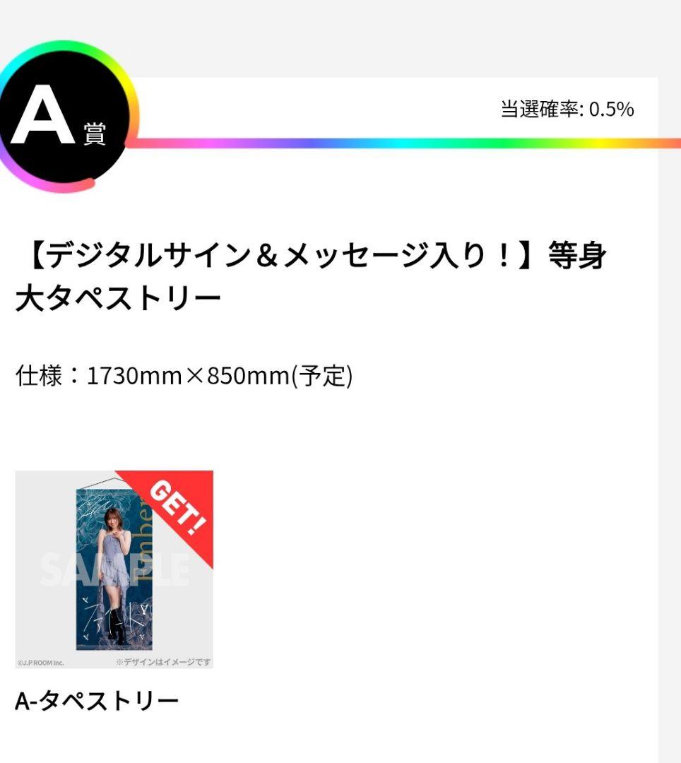 佐藤優樹さん ラッフルくじ A賞 タペストリー