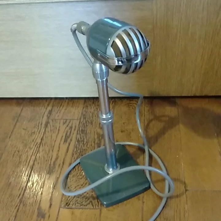 アンティーク　スタンドマイク　レトロ　ガイコツマイク
