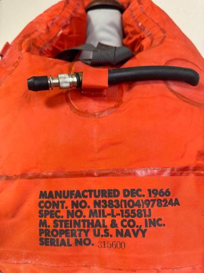 米軍 実物 ライフプリザーバー USN