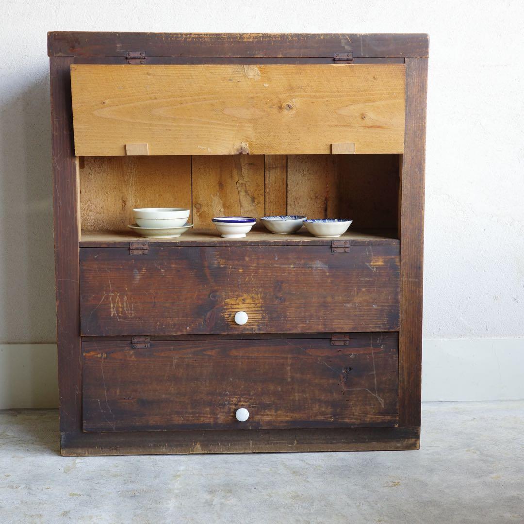 MM！古家具　パタパタ扉の収納棚　本棚