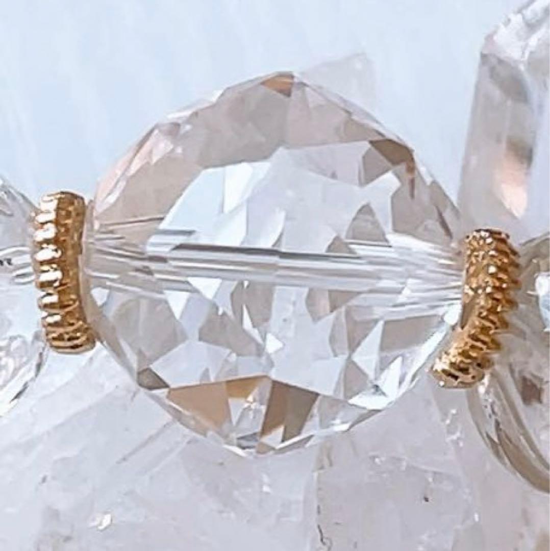 ラリマー 大玉18.3mm＆六芒星・ハート水晶キラキラ✧*。天然石ブレスレット