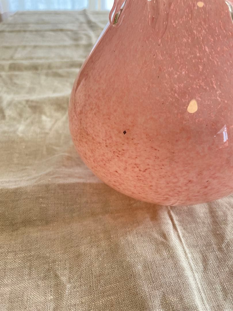 ガラス 花瓶 ピンク 桃色