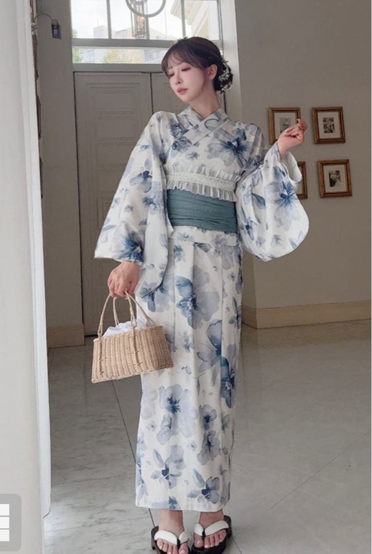 GRL [fy027] 水彩花柄浴衣セット 2WAY セパレート　レギュラー