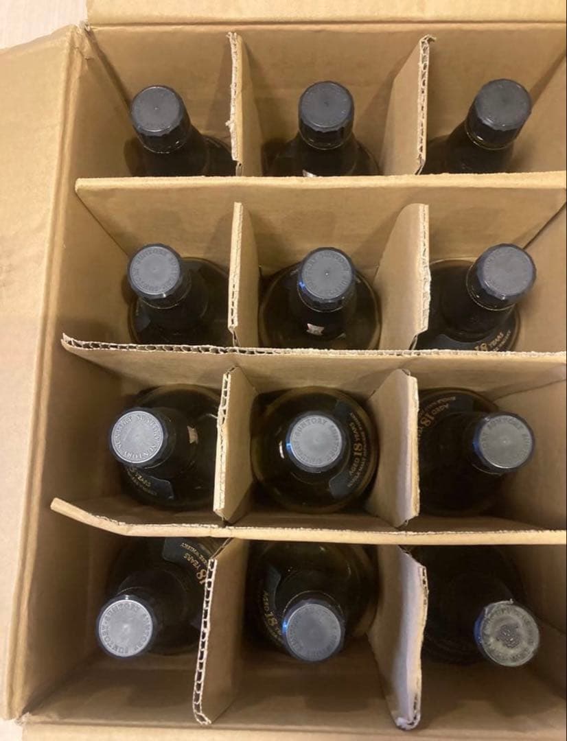 サントリー山崎18年　ラベルのきれいな空ボトル12本セット　空瓶　美品