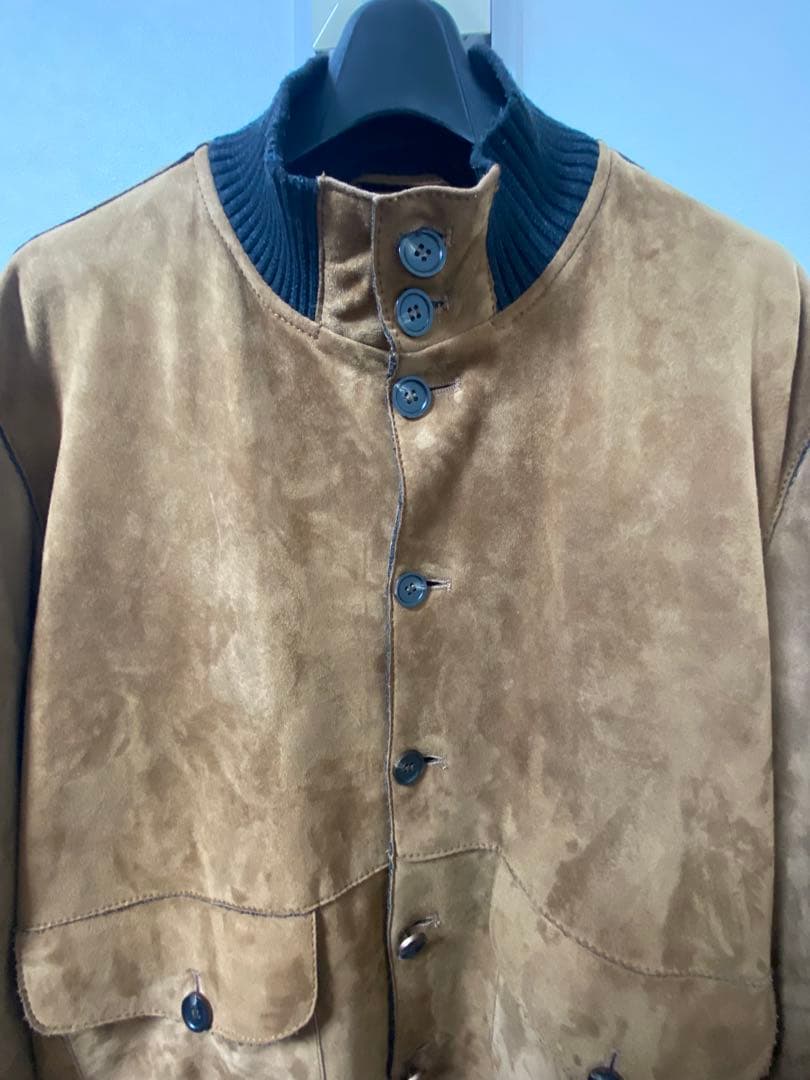 n*s様 20万 秋冬 アルテア スエード レザー ジャケット ブラウン 茶 最