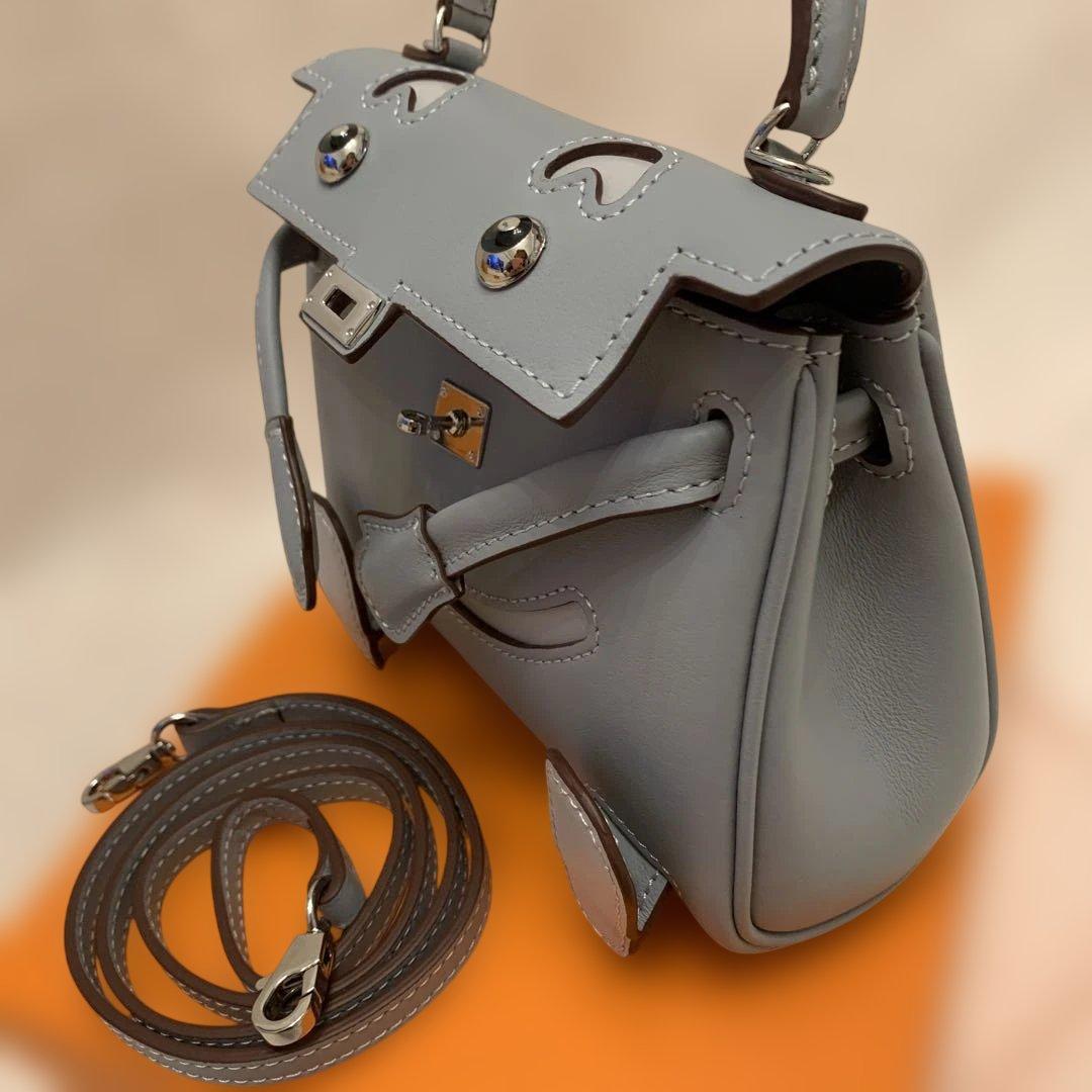 ミニケリードールバッグ ブルーグレー