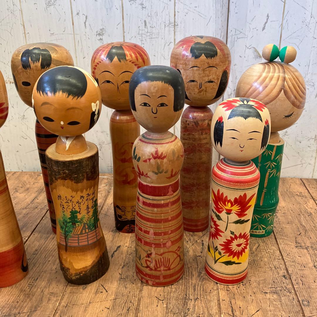 昭和レトロ こけし 小芥子 20体セット セット売り まとめ売り 木製 郷土人形
