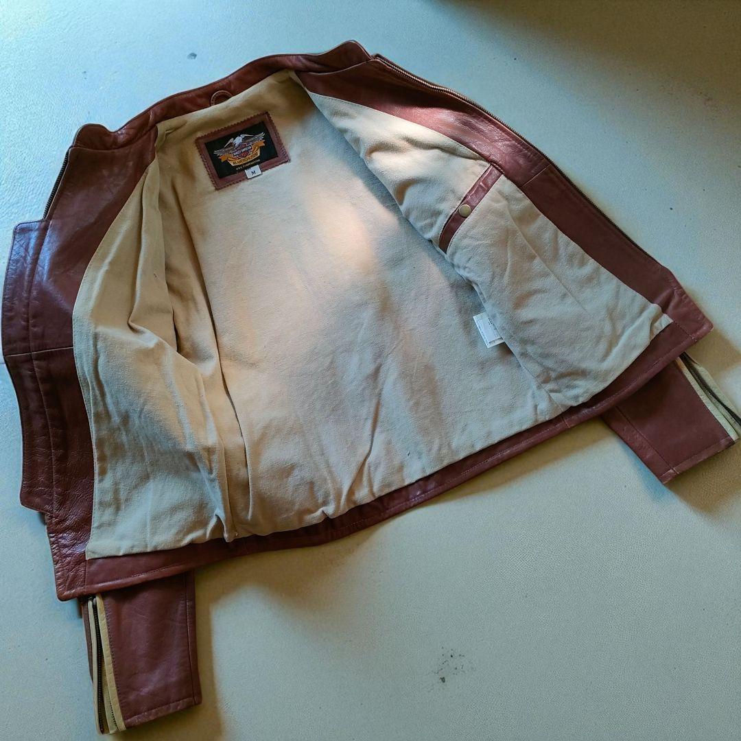 希少 ハーレーダビッドソン MOTOR CYCLESレザー ライダースジャケット
