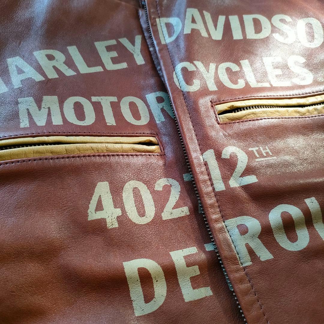 希少 ハーレーダビッドソン MOTOR CYCLESレザー ライダースジャケット