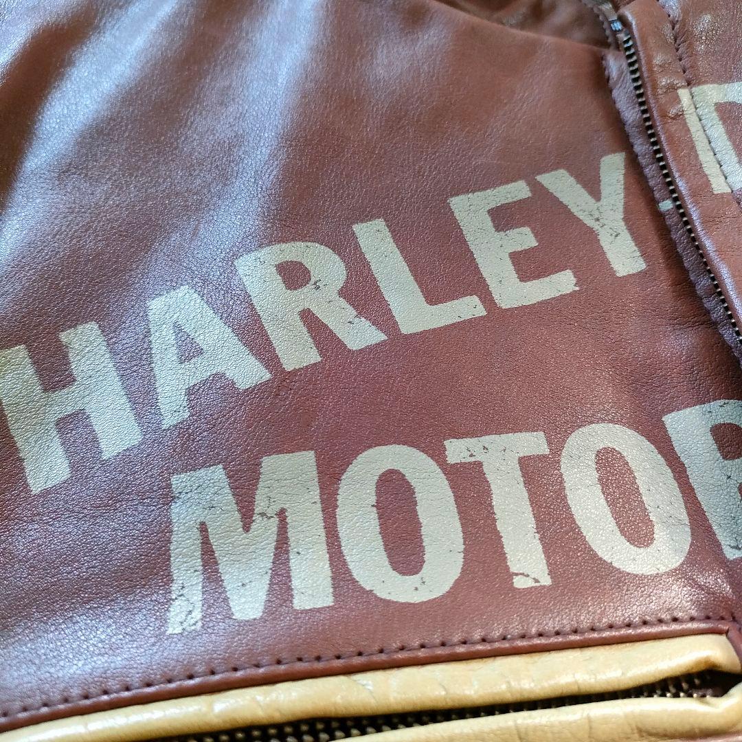 希少 ハーレーダビッドソン MOTOR CYCLESレザー ライダースジャケット