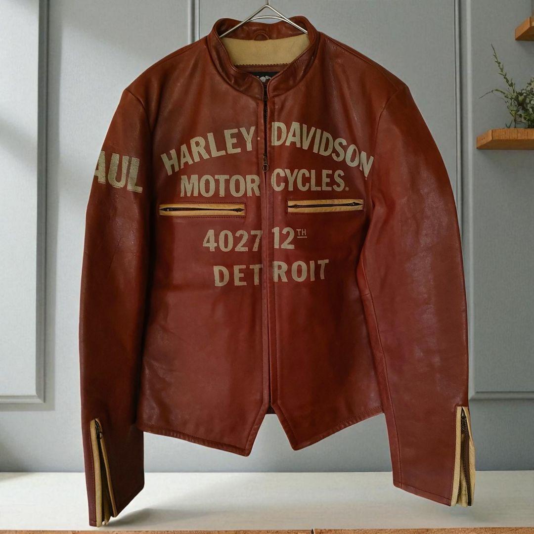 希少 ハーレーダビッドソン MOTOR CYCLESレザー ライダースジャケット