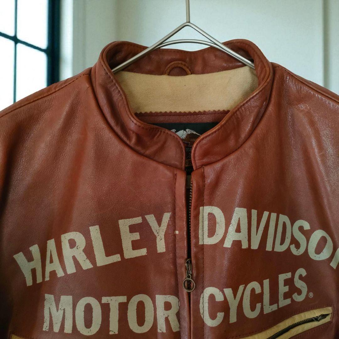 希少 ハーレーダビッドソン MOTOR CYCLESレザー ライダースジャケット