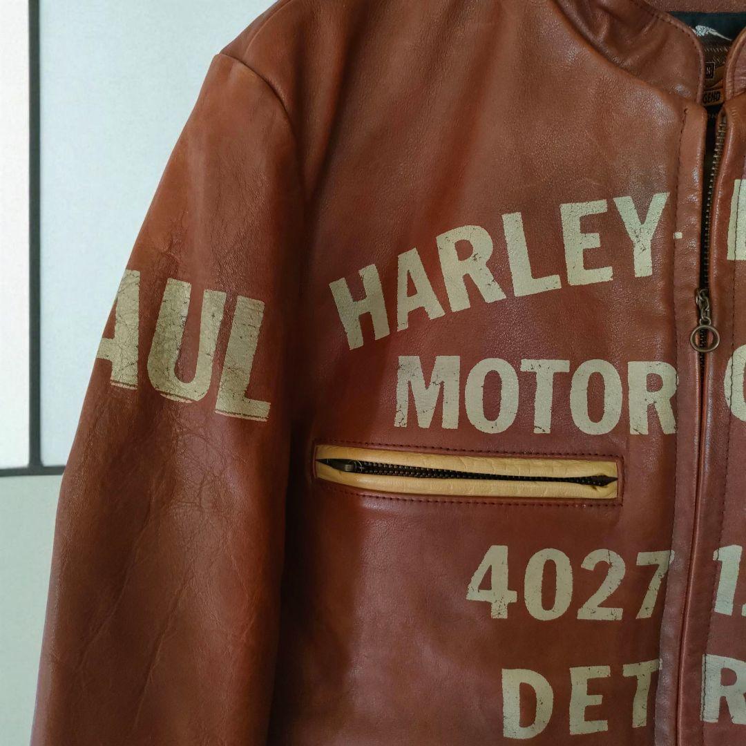 希少 ハーレーダビッドソン MOTOR CYCLESレザー ライダースジャケット